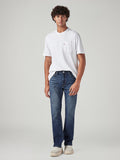 Men's 513 Blue Slim Straight Fit Mid Rise Jeans
