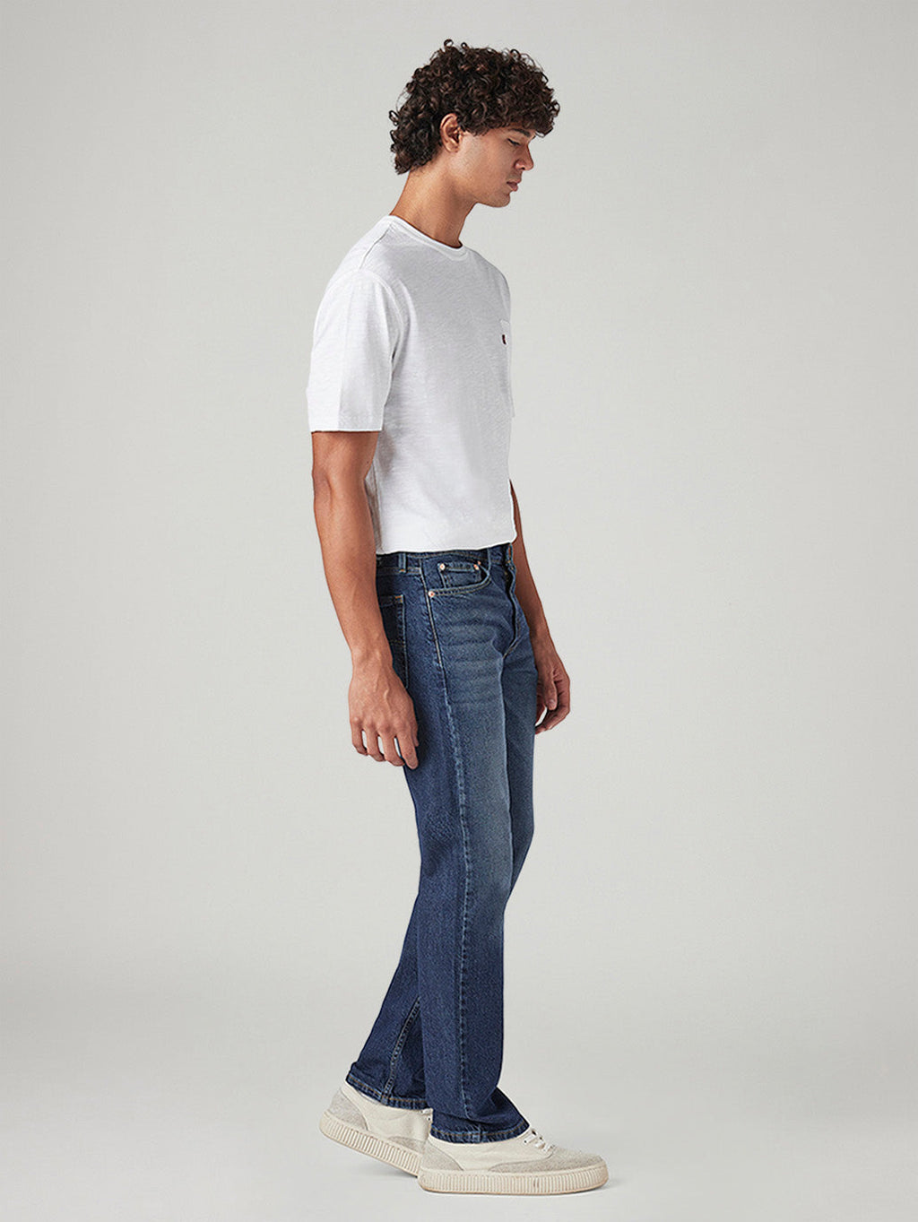 Men's 513 Blue Slim Straight Fit Mid Rise Jeans