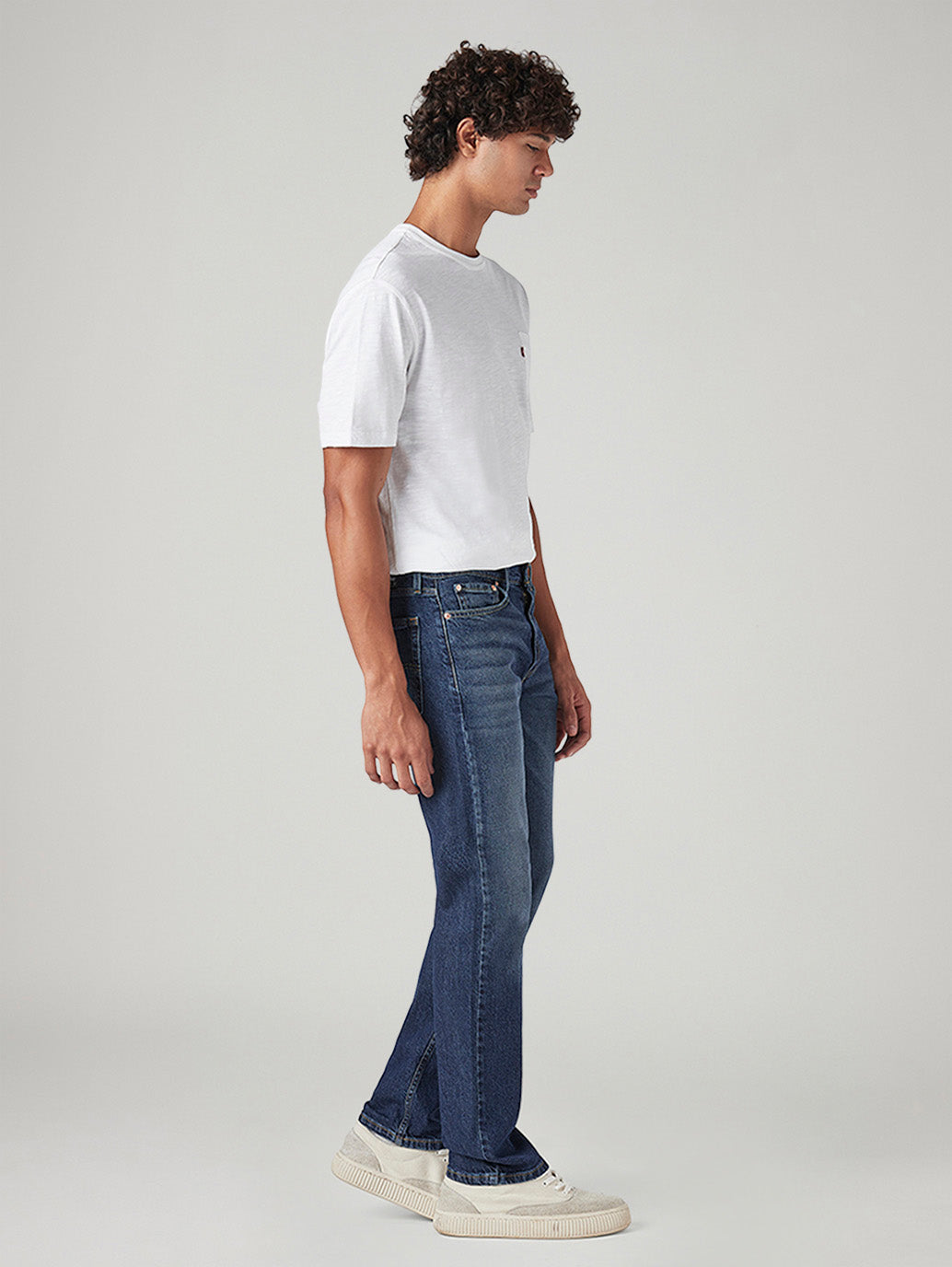 Men's 513 Blue Slim Straight Fit Mid Rise Jeans