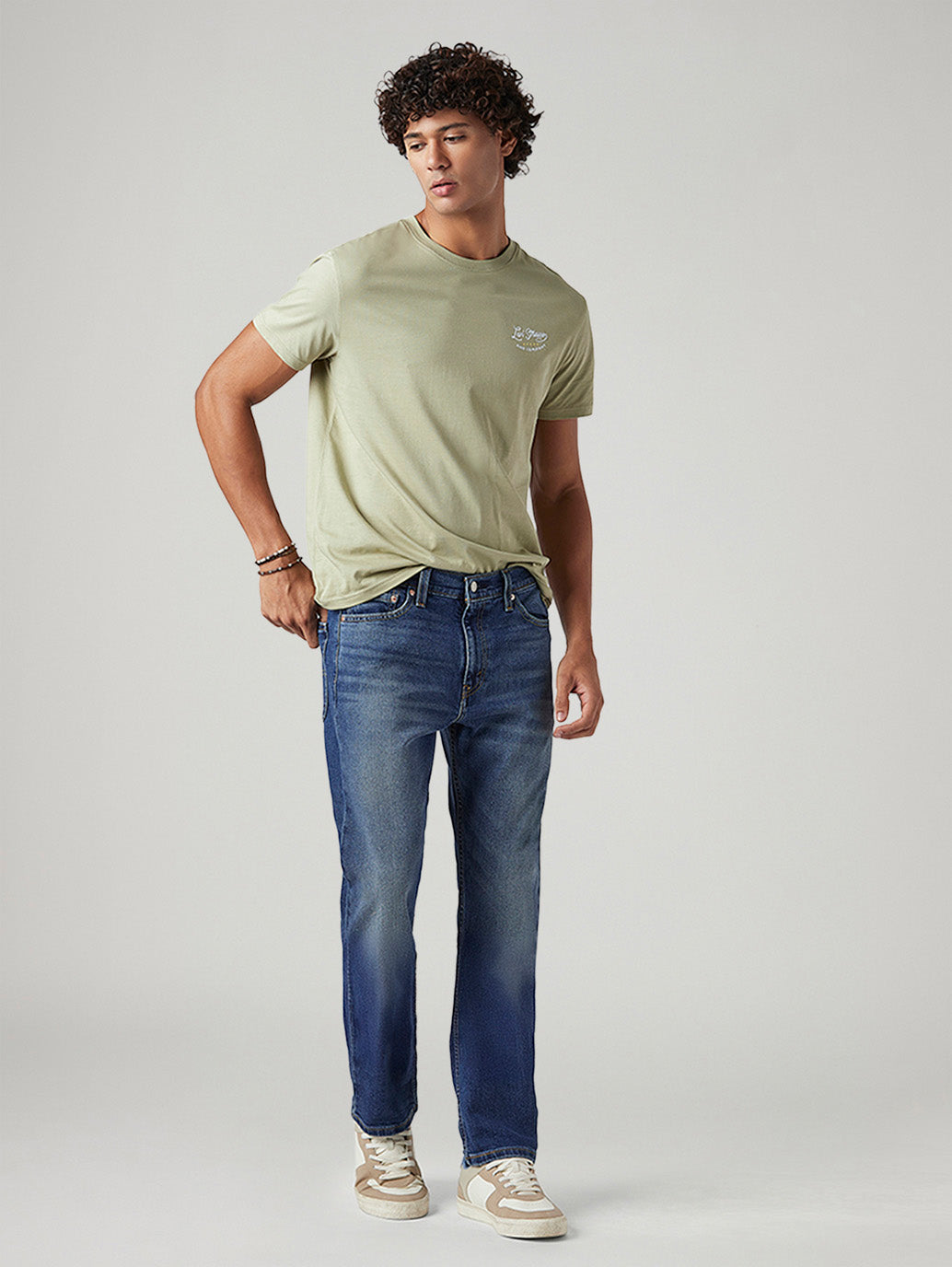 Men's 513 Blue Slim Straight Fit Mid Rise Jeans