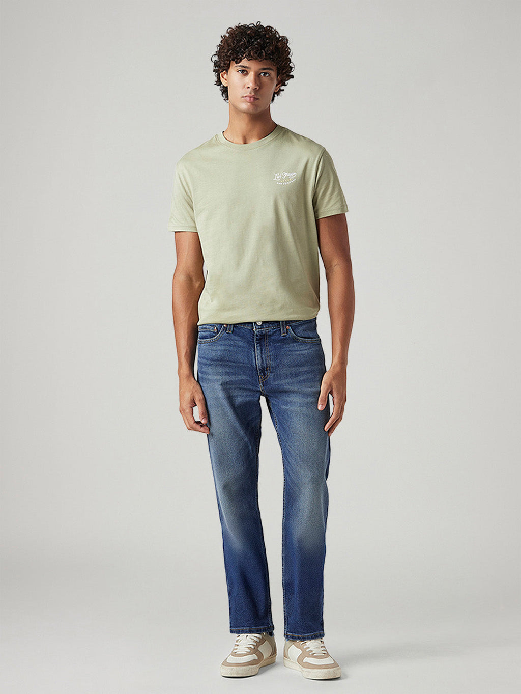 Men's 513 Blue Slim Straight Fit Mid Rise Jeans