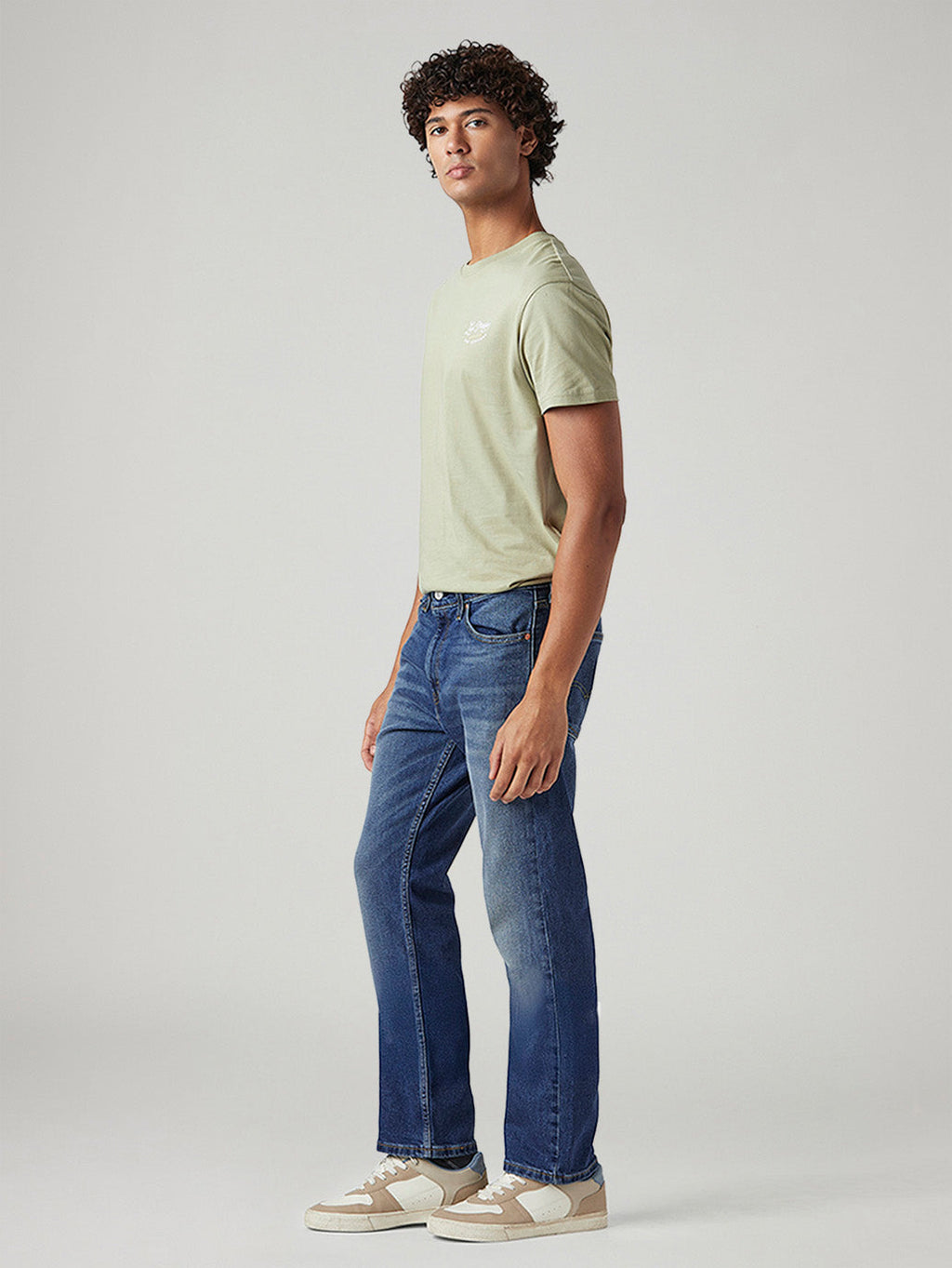 Men's 513 Blue Slim Straight Fit Mid Rise Jeans