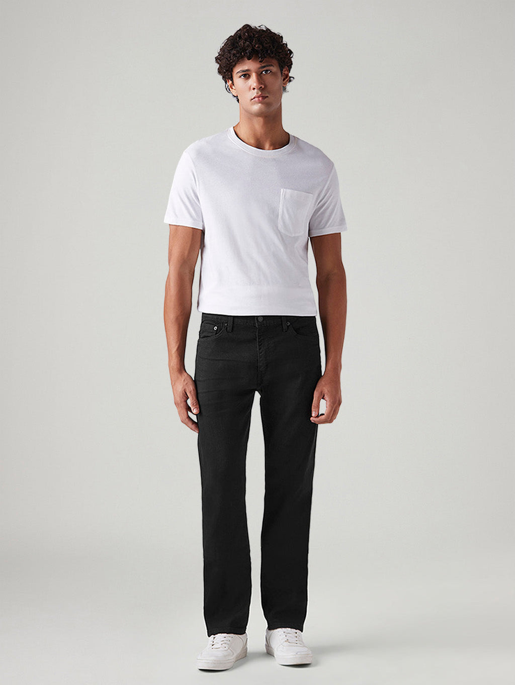 Men's 513 Black Slim Straight Fit Mid Rise Jeans