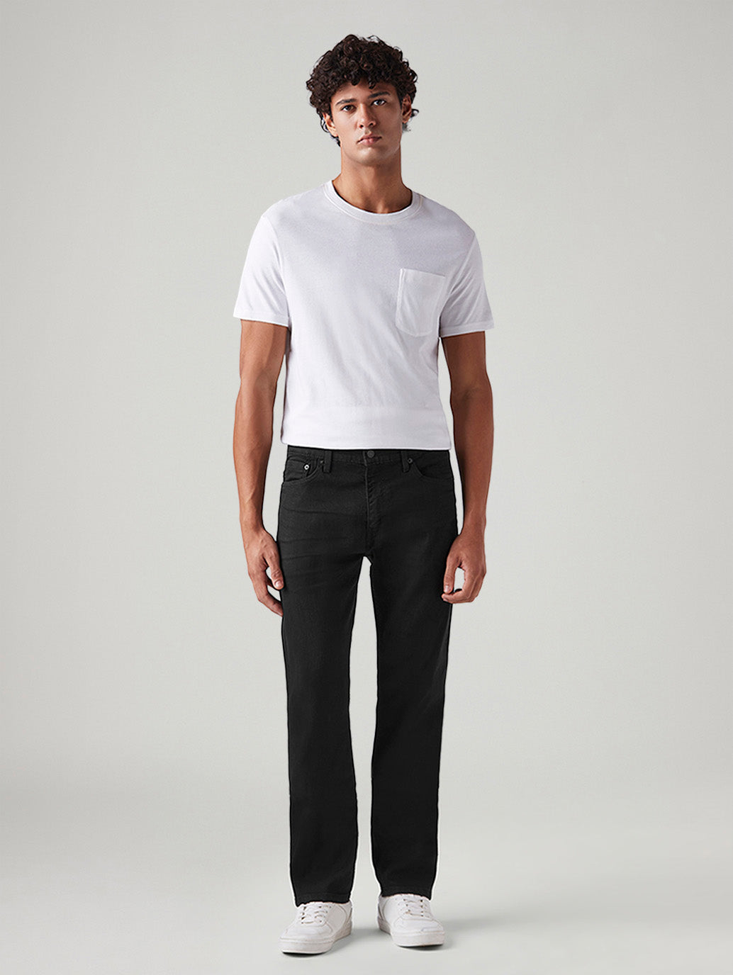 Men's 513 Black Slim Straight Fit Mid Rise Jeans