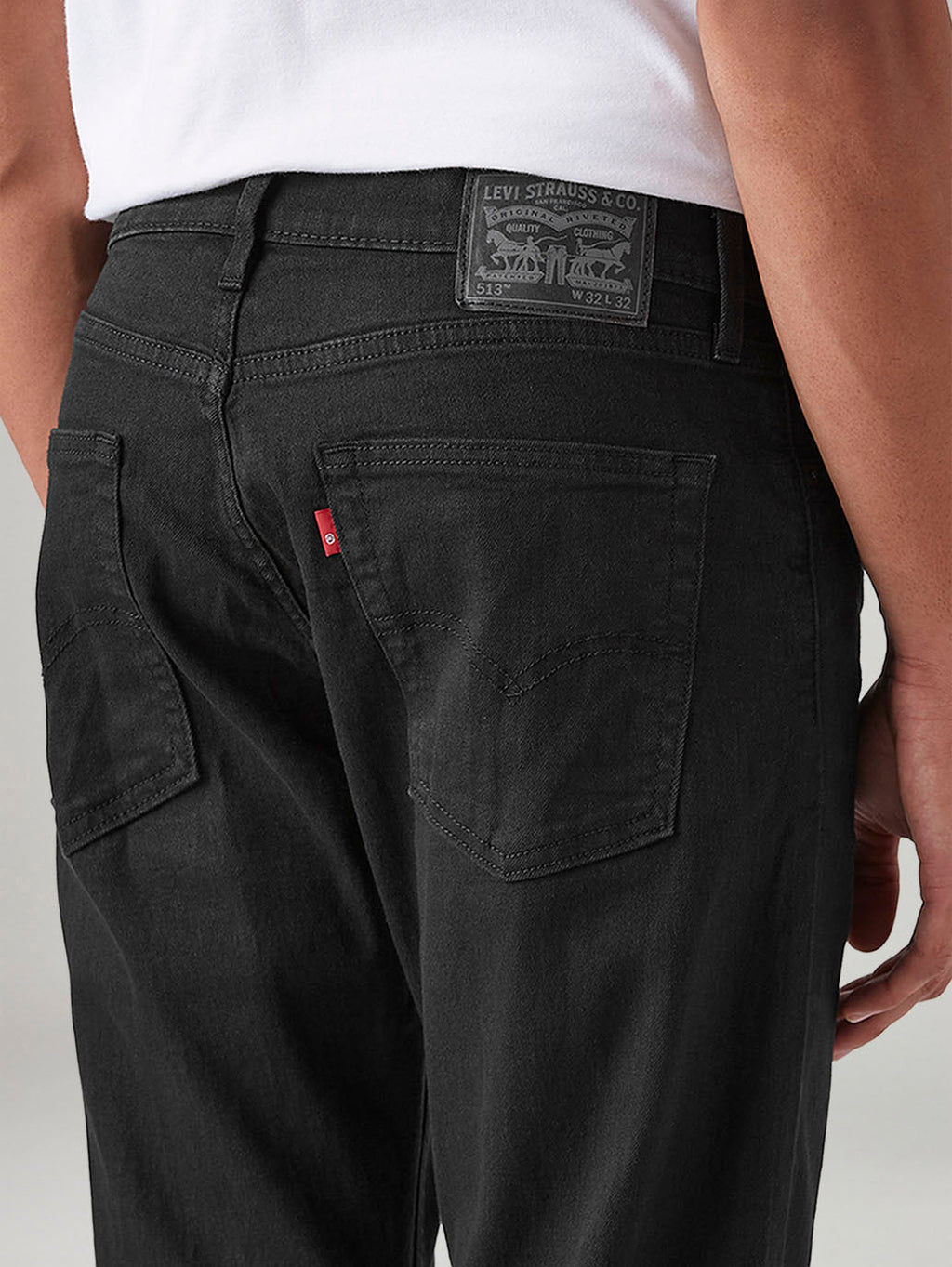 Men's 513 Black Slim Straight Fit Mid Rise Jeans