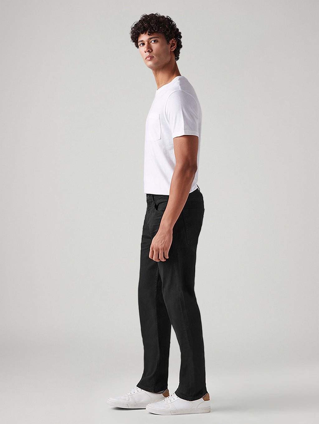 Men's 513 Black Slim Straight Fit Mid Rise Jeans