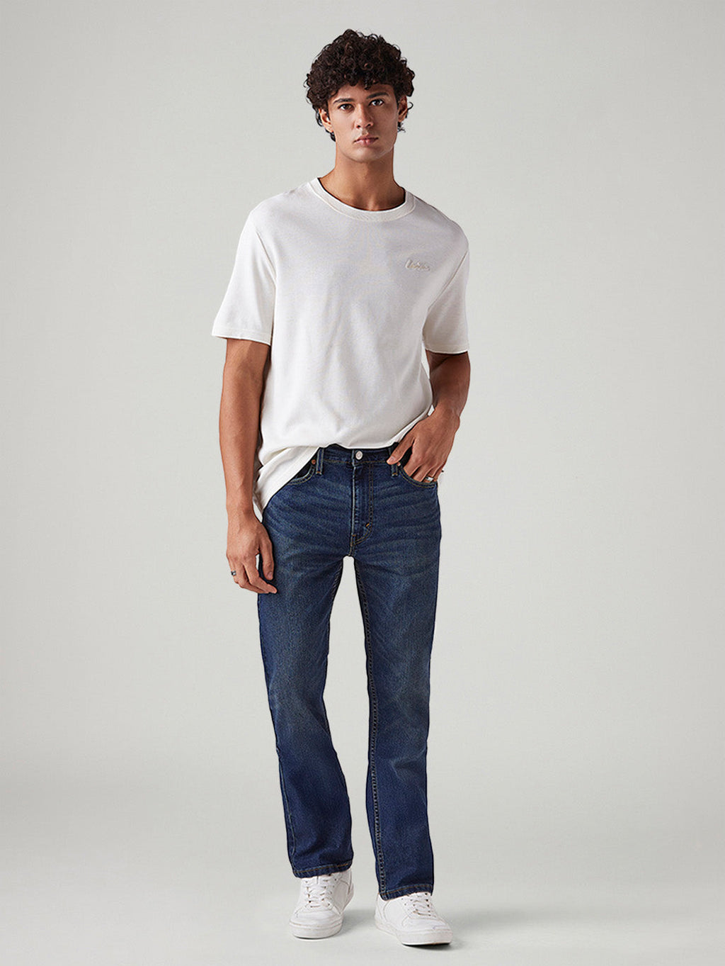 Men's 513 Blue Slim Straight Fit Mid Rise Tinted Jeans