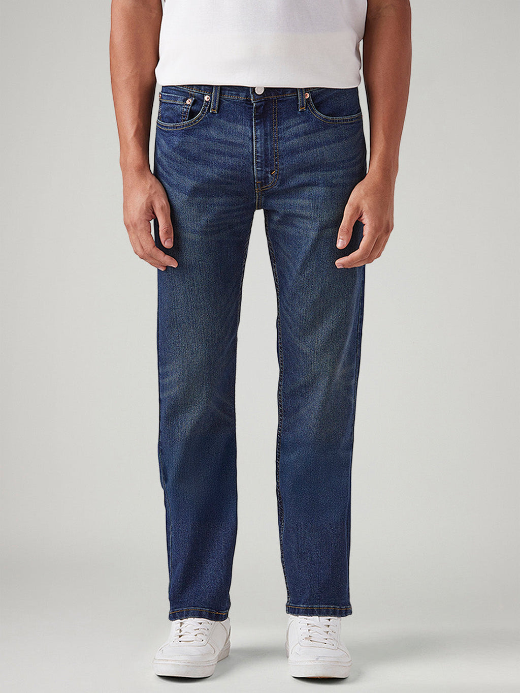 Men's 513 Blue Slim Straight Fit Mid Rise Tinted Jeans