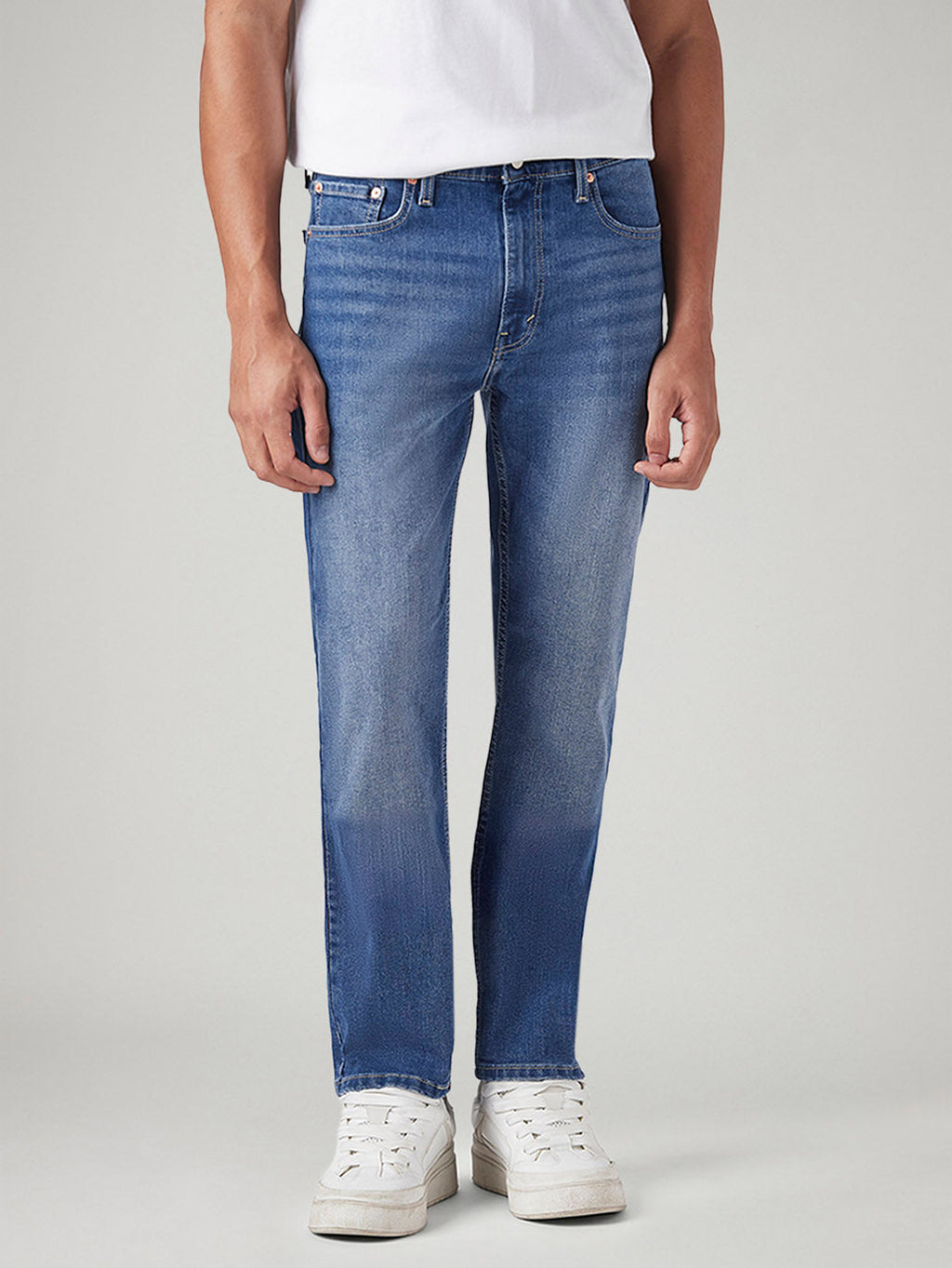 Men's 513 Med Indigo Slim Straight Fit Mid Rise Jeans