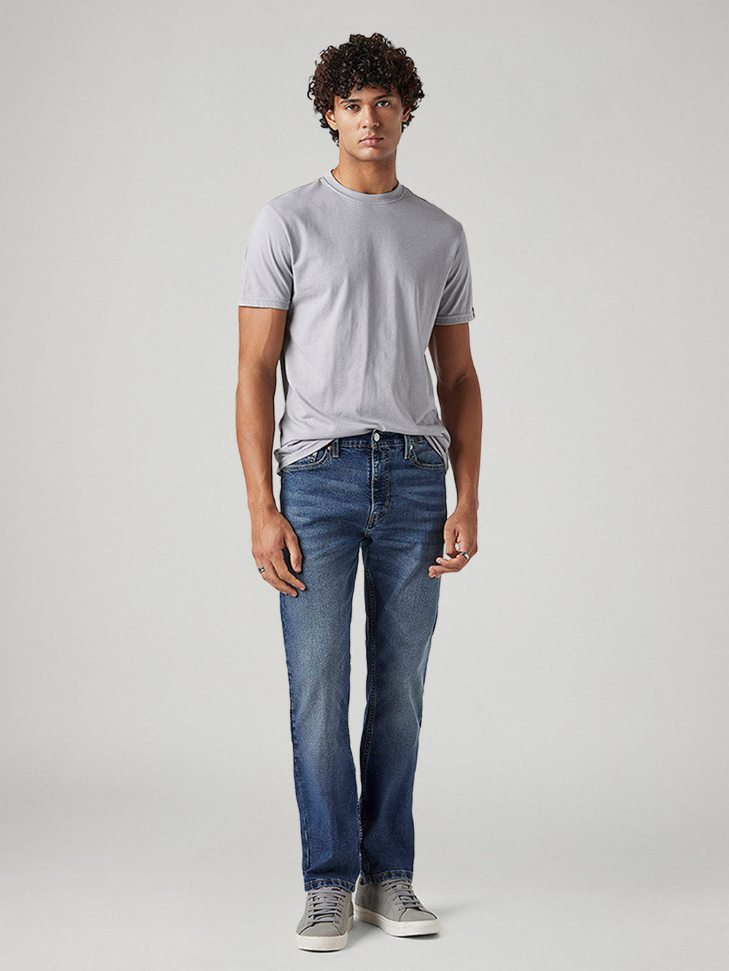 Men's 513 Blue Slim Straight Fit Mid Rise Jeans