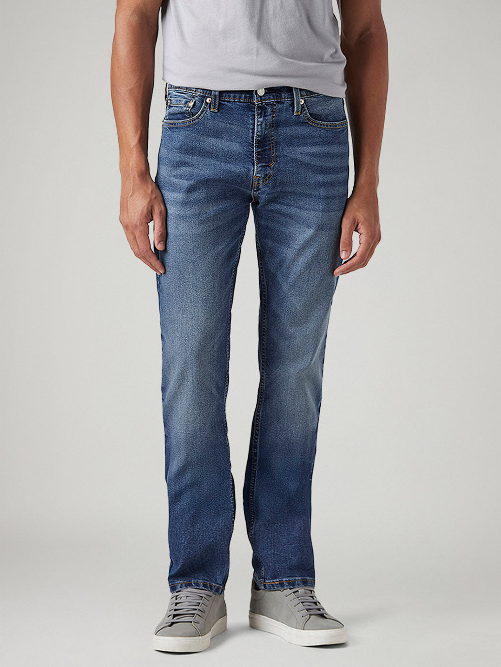 Men's 513 Blue Slim Straight Fit Mid Rise Jeans