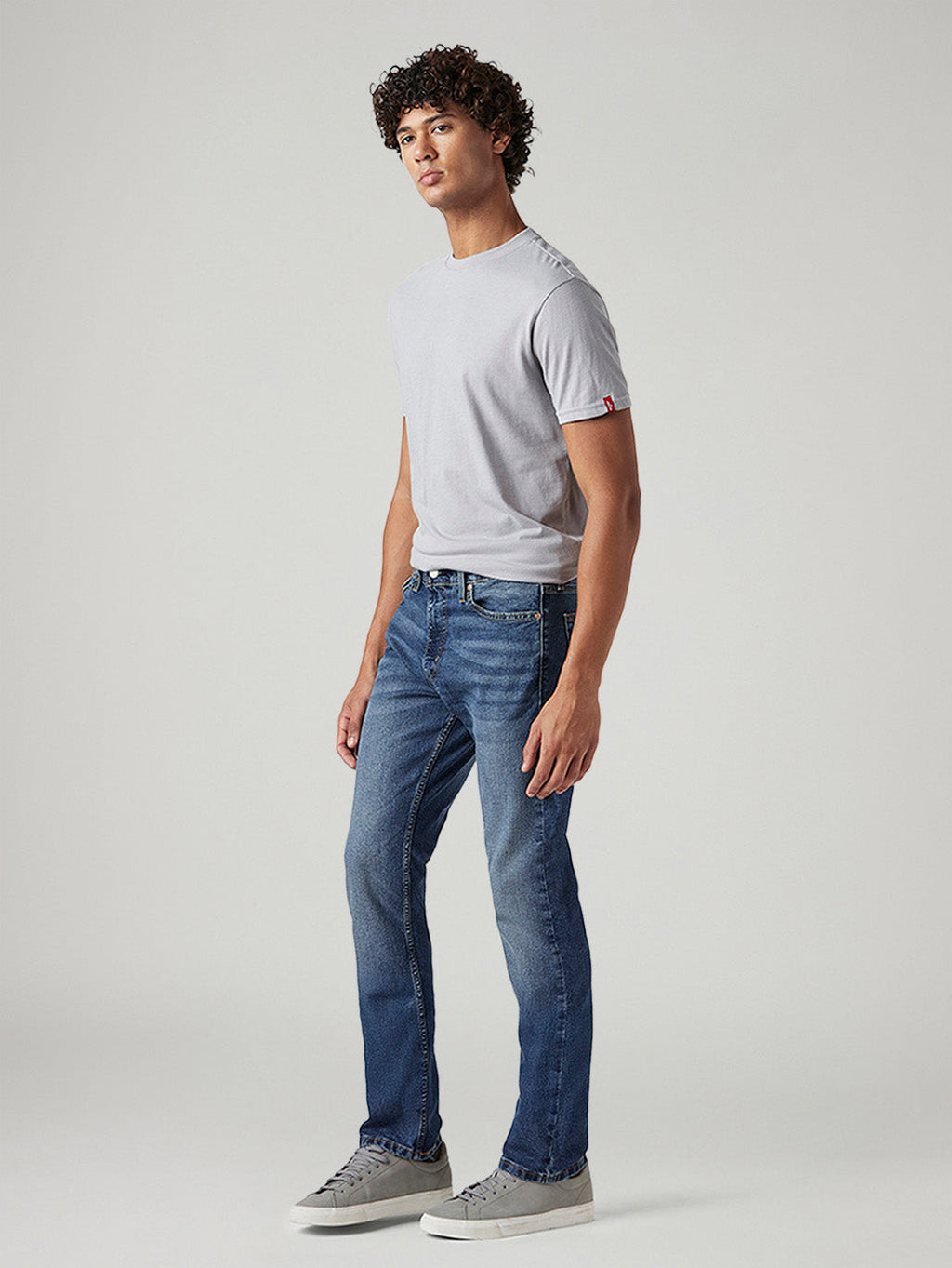 Men's 513 Blue Slim Straight Fit Mid Rise Jeans
