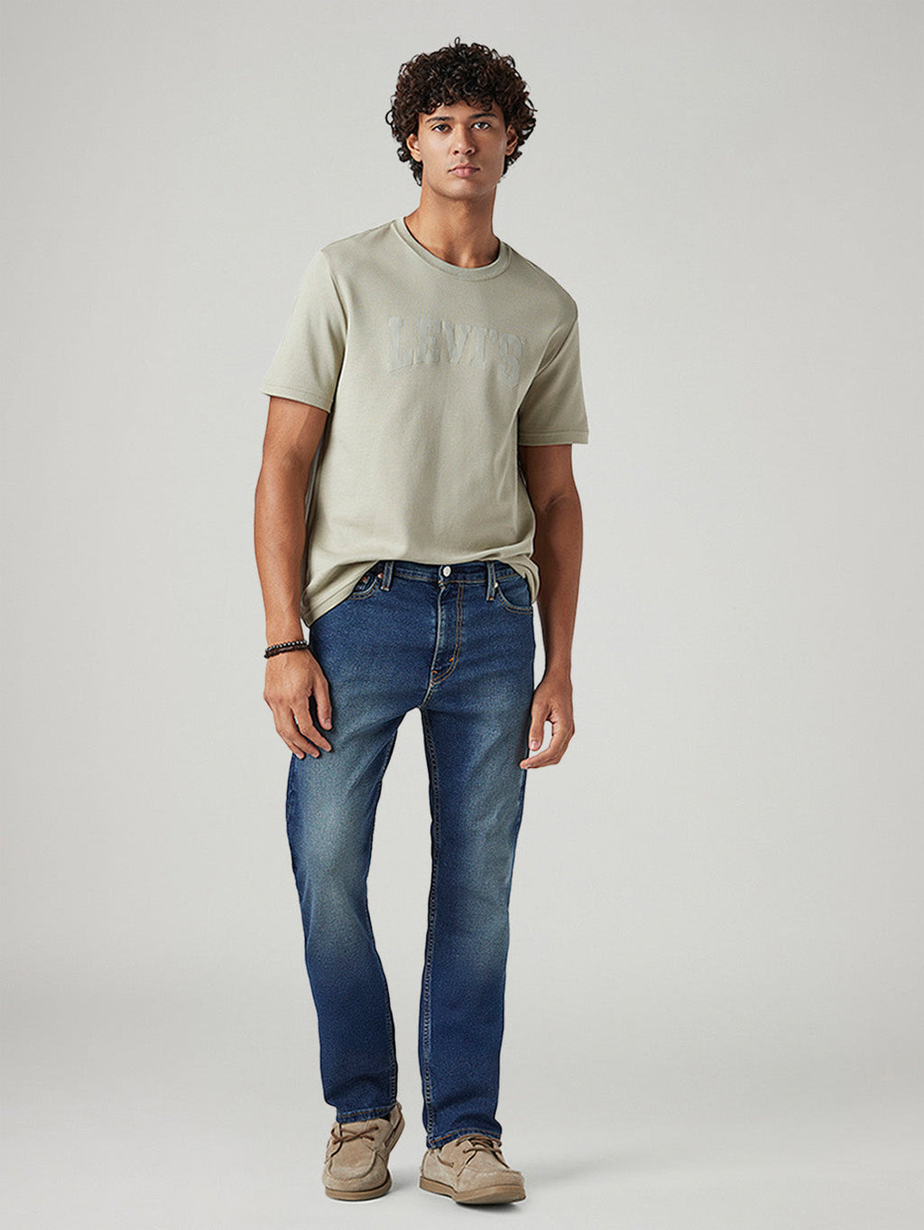 Men's 513 Blue Slim Straight Fit Mid Rise Jeans