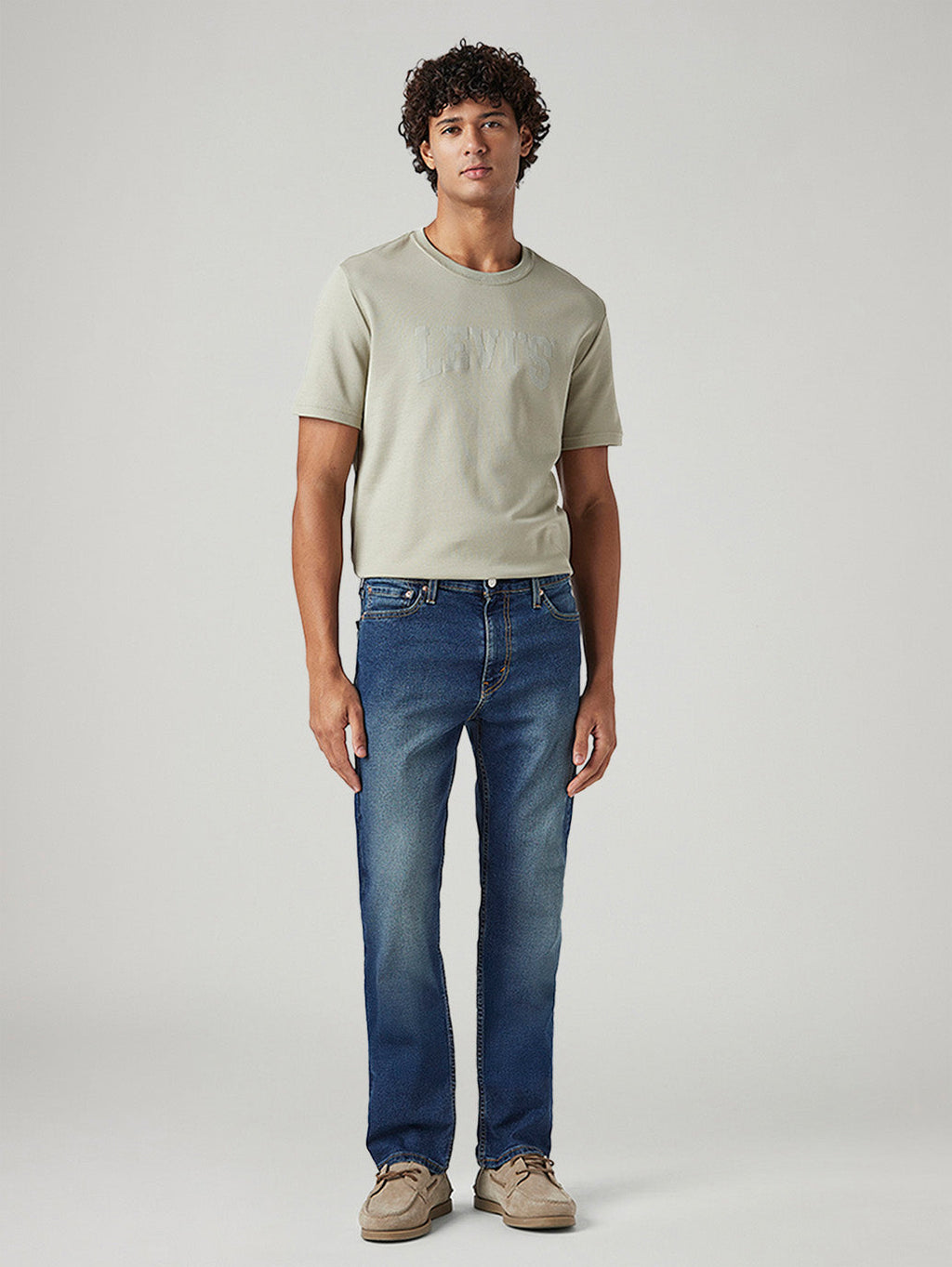 Men's 513 Blue Slim Straight Fit Mid Rise Jeans