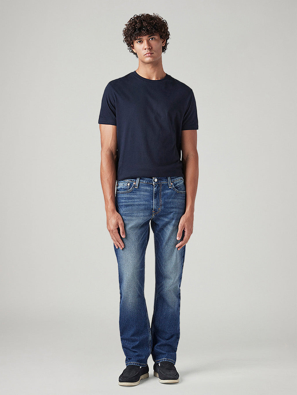Men's 513 Blue Slim Straight Fit Mid Rise Tinted Jeans