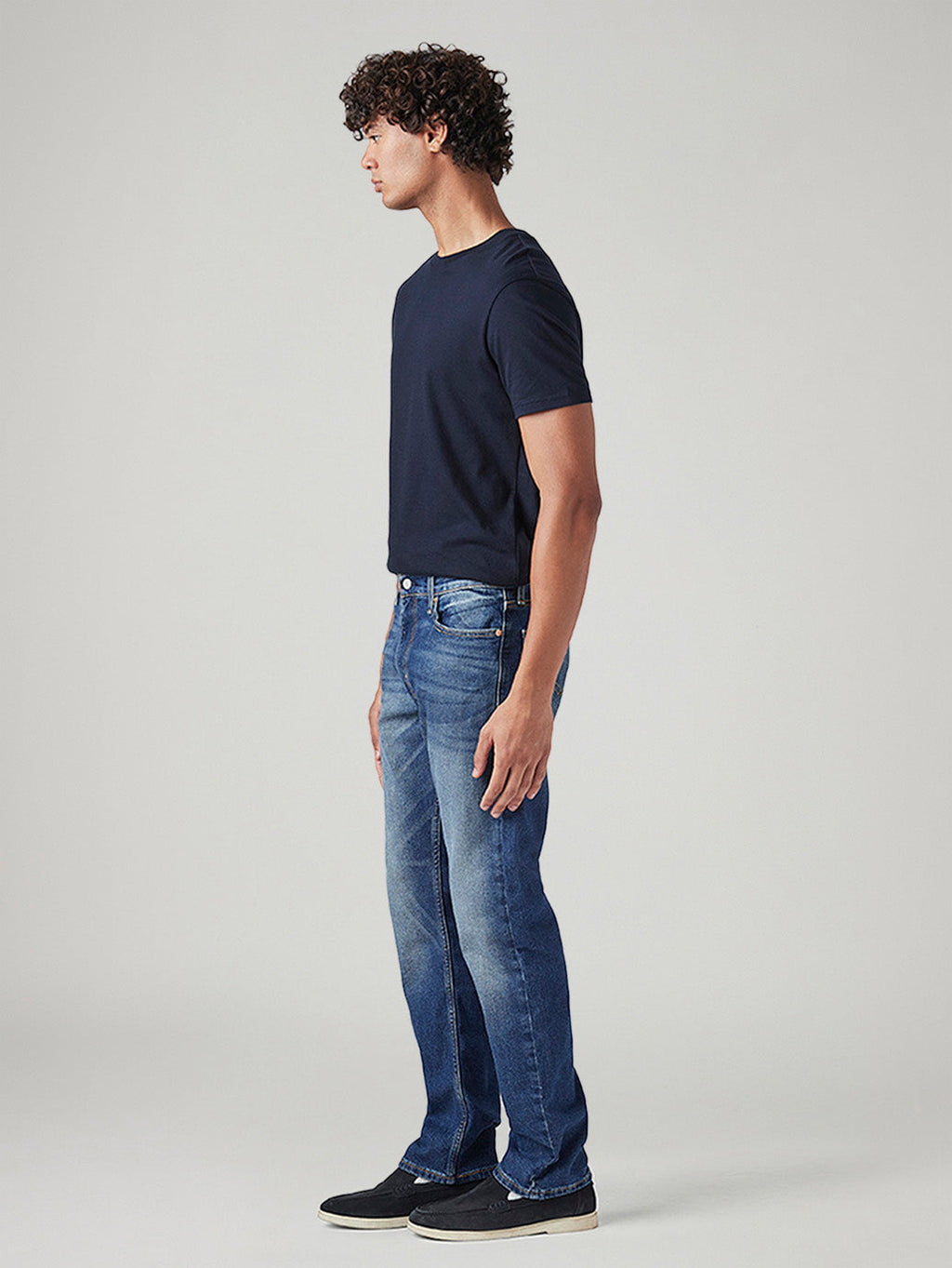 Men's 513 Blue Slim Straight Fit Mid Rise Tinted Jeans