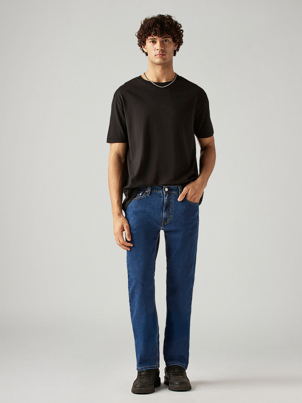 Men's 513 Blue Slim Straight Fit Mid Rise Jeans