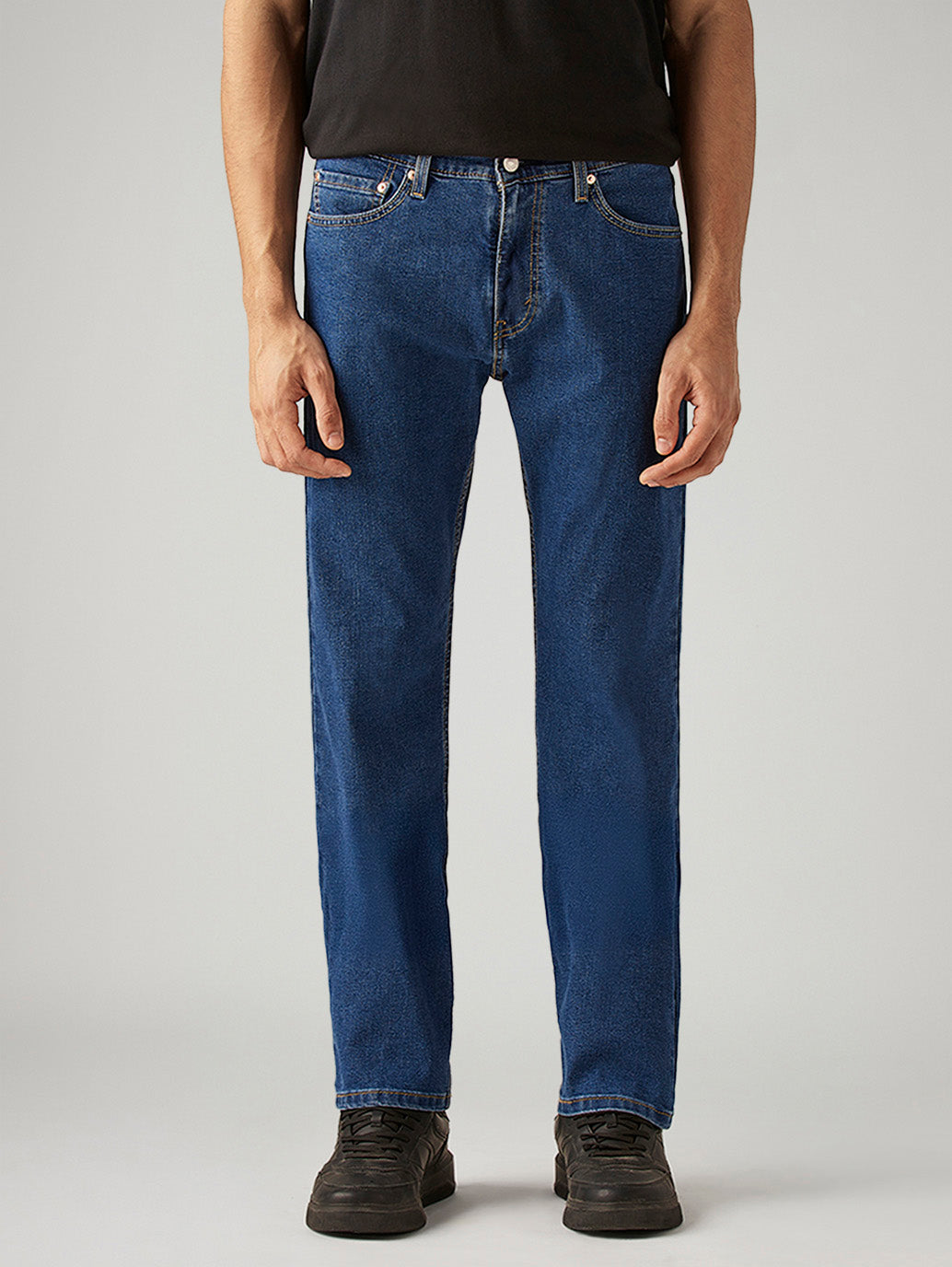 Men's 513 Blue Slim Straight Fit Mid Rise Jeans