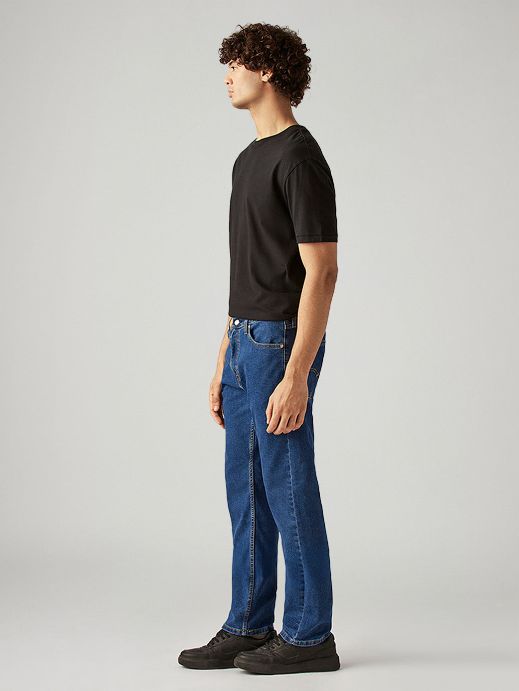 Men's 513 Blue Slim Straight Fit Mid Rise Jeans