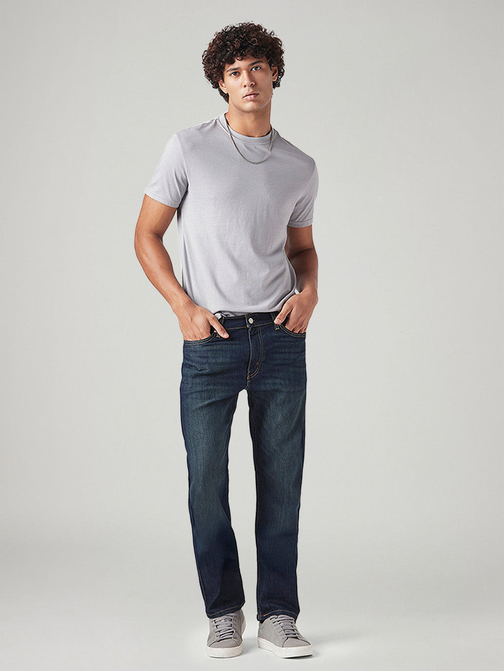 Men's 513 Dark Indigo Slim Straight Fit Mid Rise Tinted Jeans