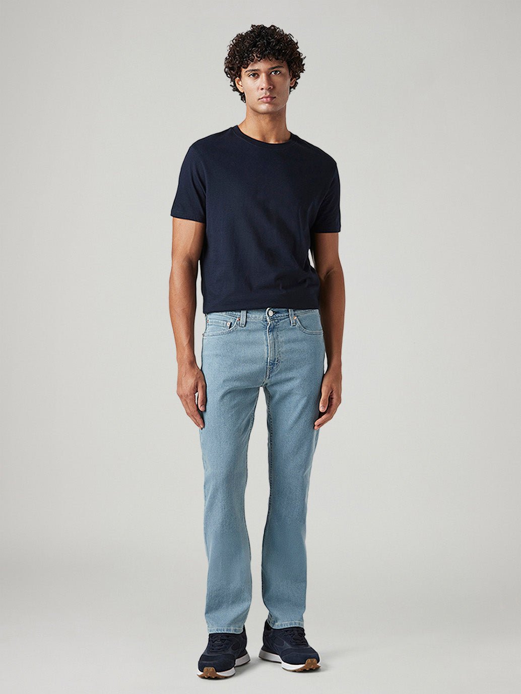 Men's 513 Light Blue Slim Straight Fit Mid Rise Tinted Jeans