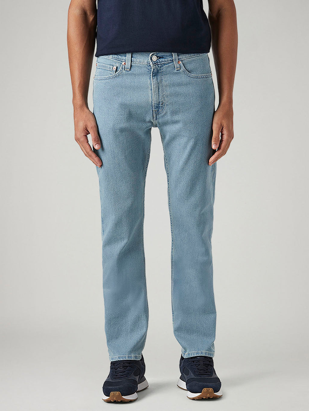Men's 513 Light Blue Slim Straight Fit Mid Rise Tinted Jeans
