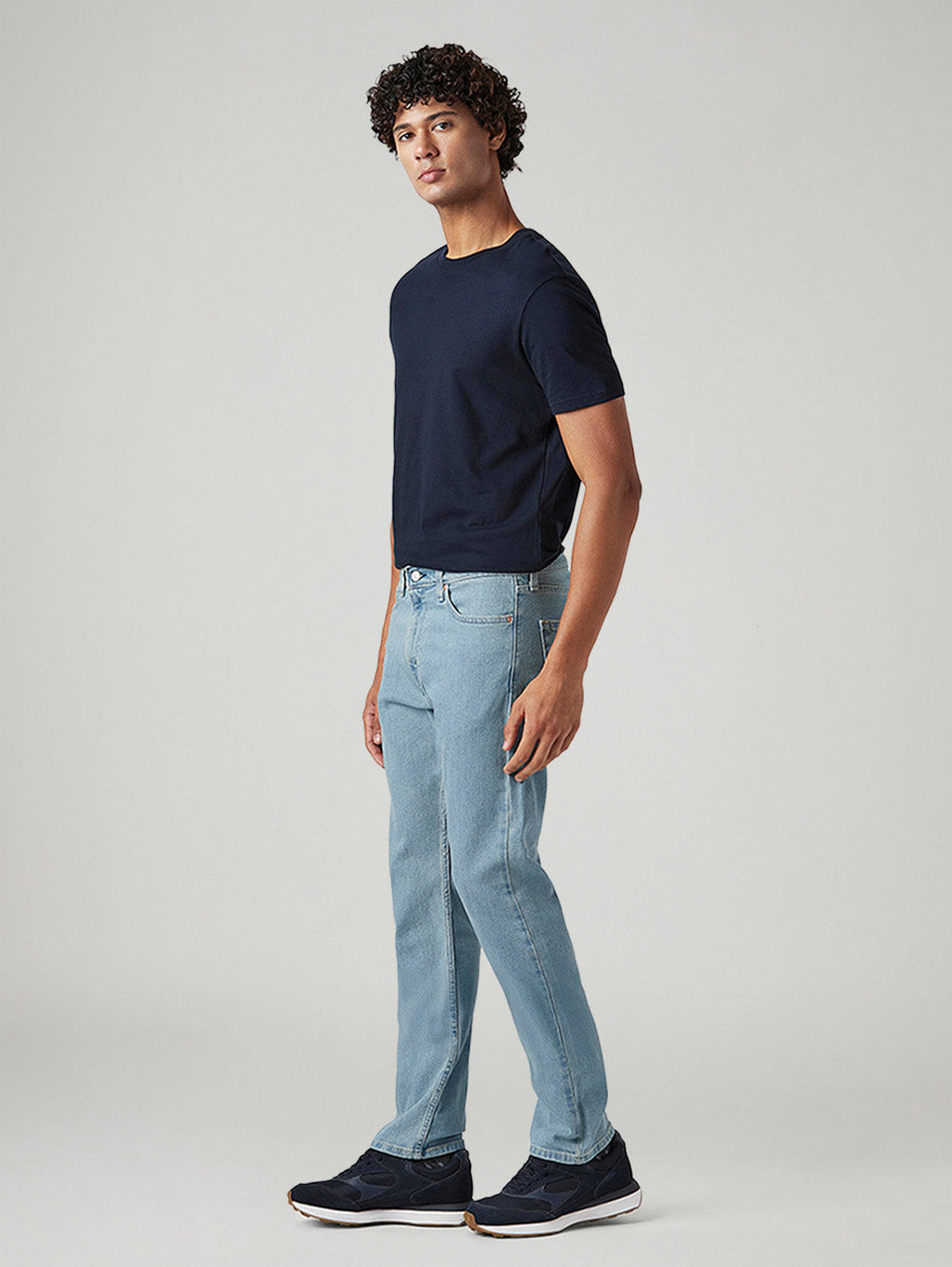 Men's 513 Light Blue Slim Straight Fit Mid Rise Tinted Jeans