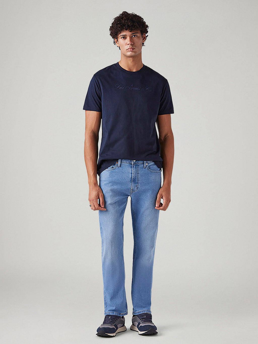 Men's 513 Light Blue Slim Straight Fit Mid Rise Jeans