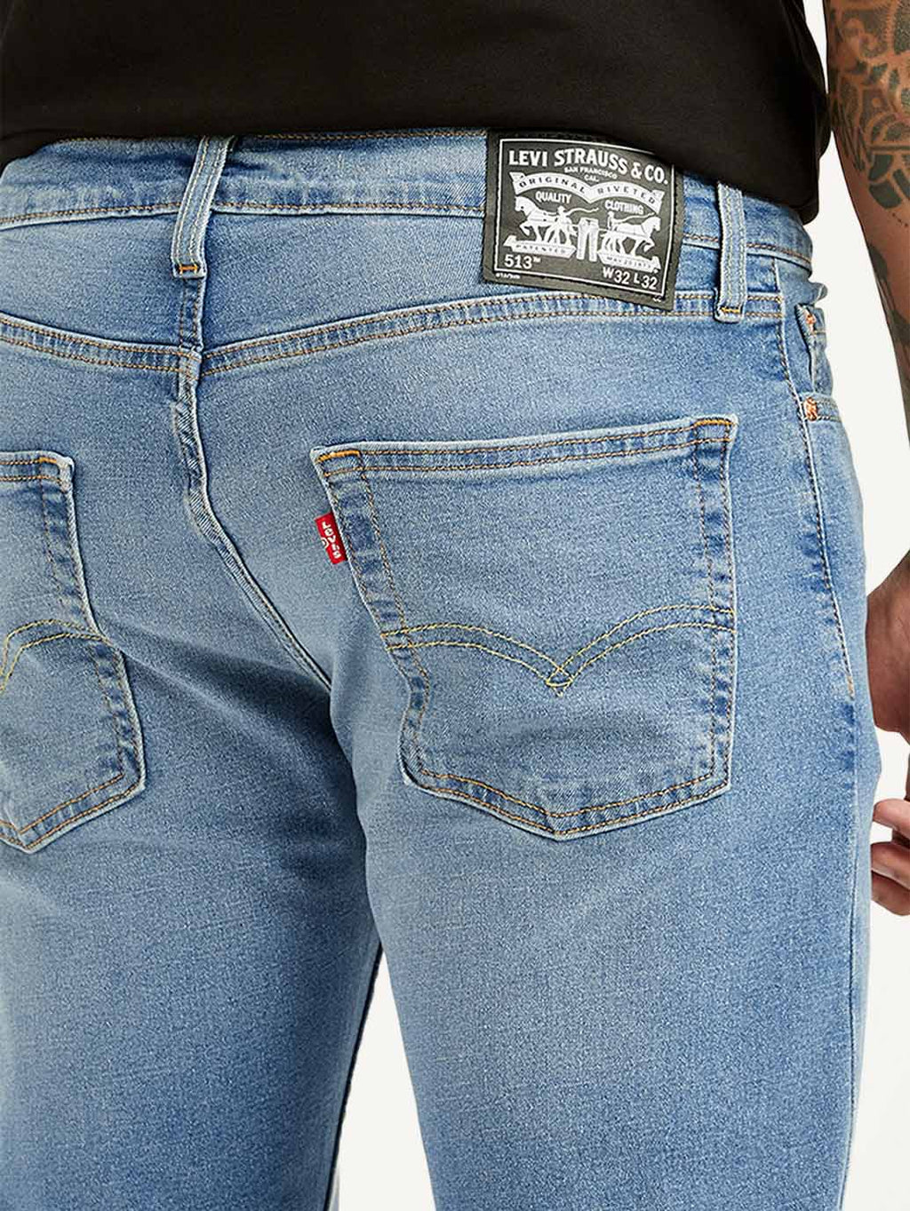 Men's 513 Light Indigo Slim Tapered Fit Mid Rise Jeans