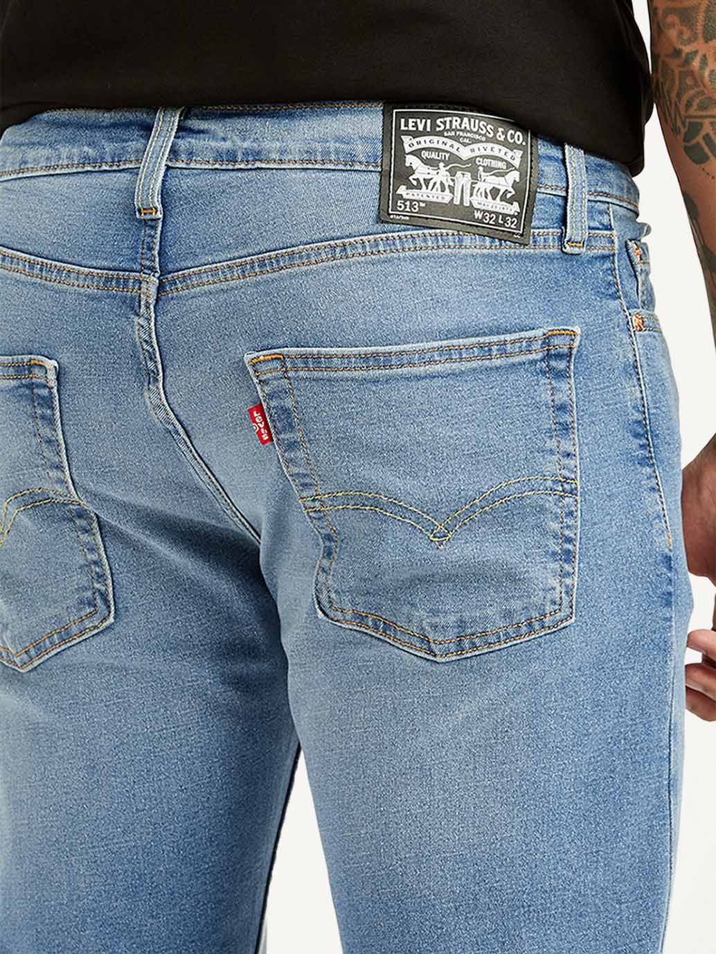 Men's 513 Light Indigo Slim Tapered Fit Mid Rise Jeans
