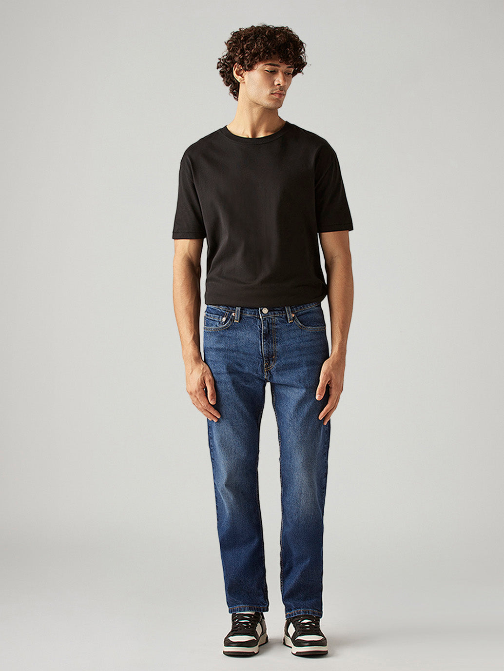 Men's 513 Blue Slim Straight Fit Mid Rise Jeans