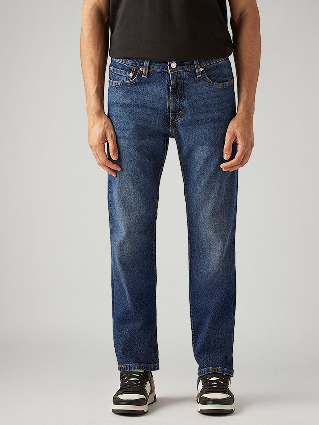 Men's 513 Blue Slim Straight Fit Mid Rise Jeans