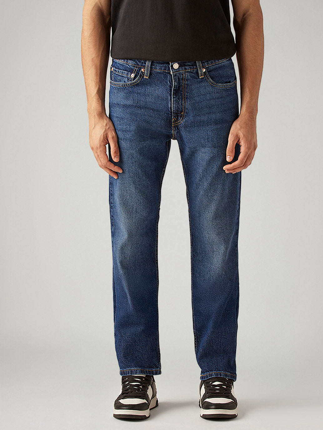 Men's 513 Blue Slim Straight Fit Mid Rise Jeans