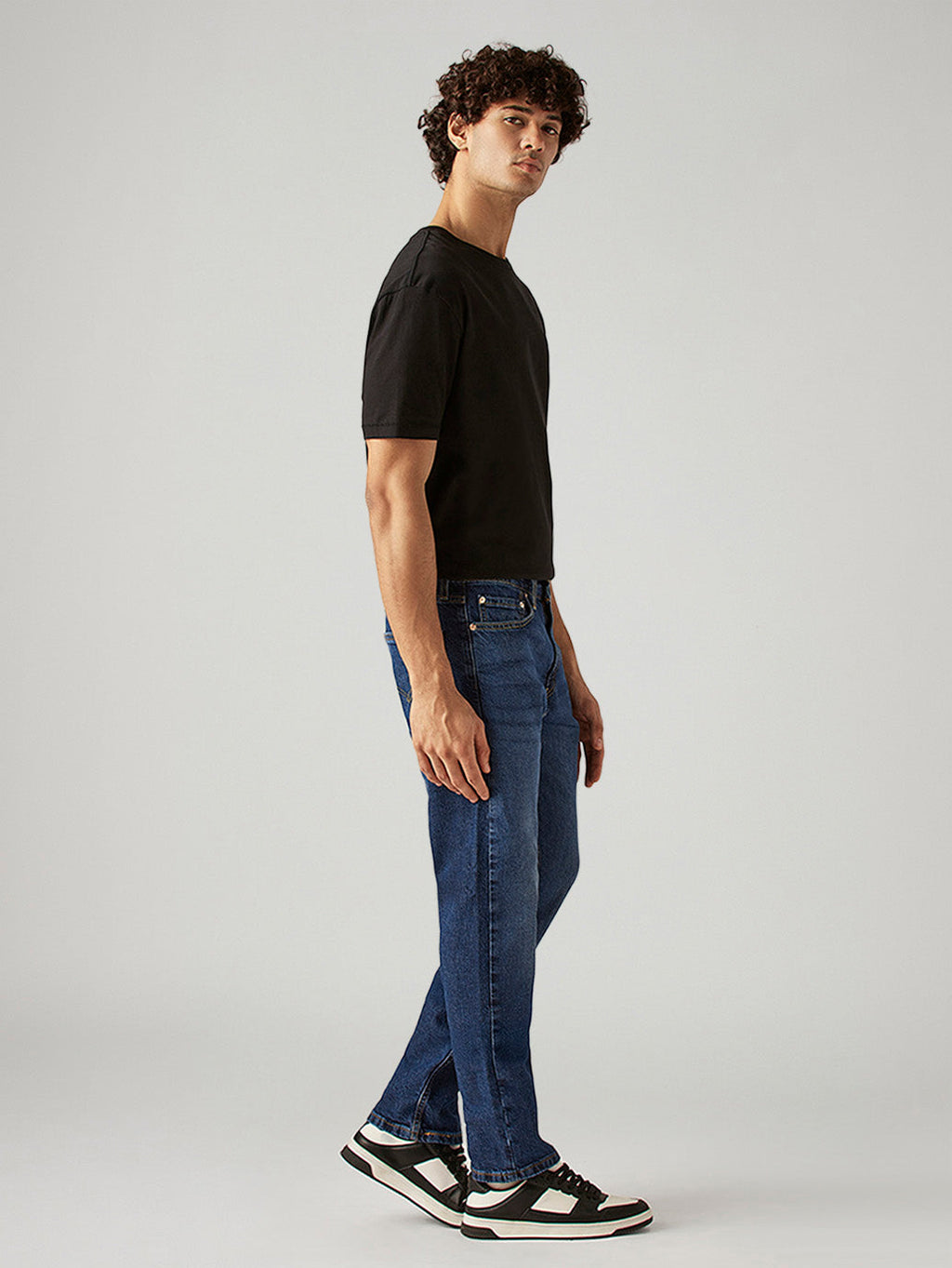 Men's 513 Blue Slim Straight Fit Mid Rise Jeans