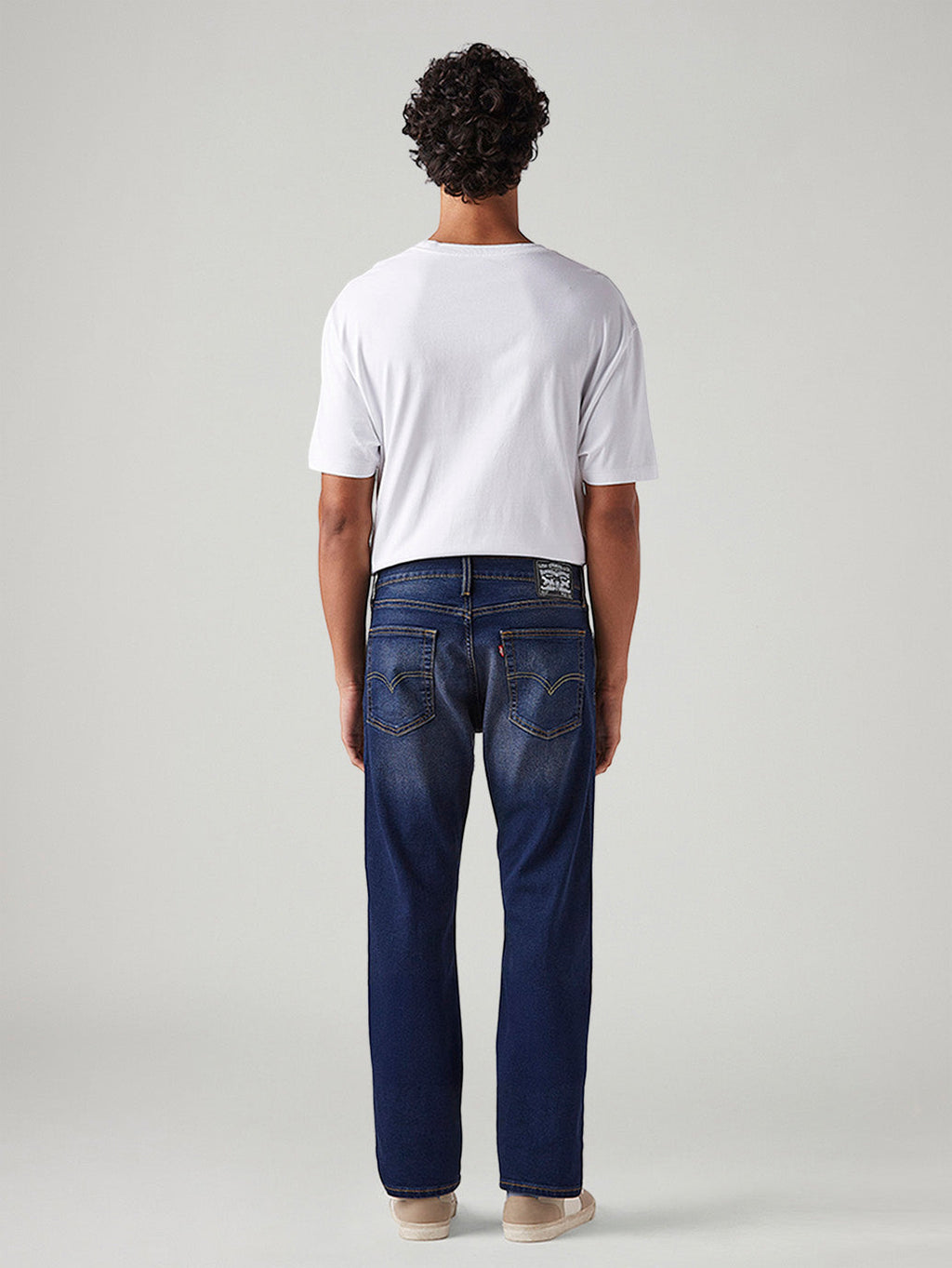 Men's 513 Dark Blue Slim Straight Fit Mid Rise Tinted Jeans