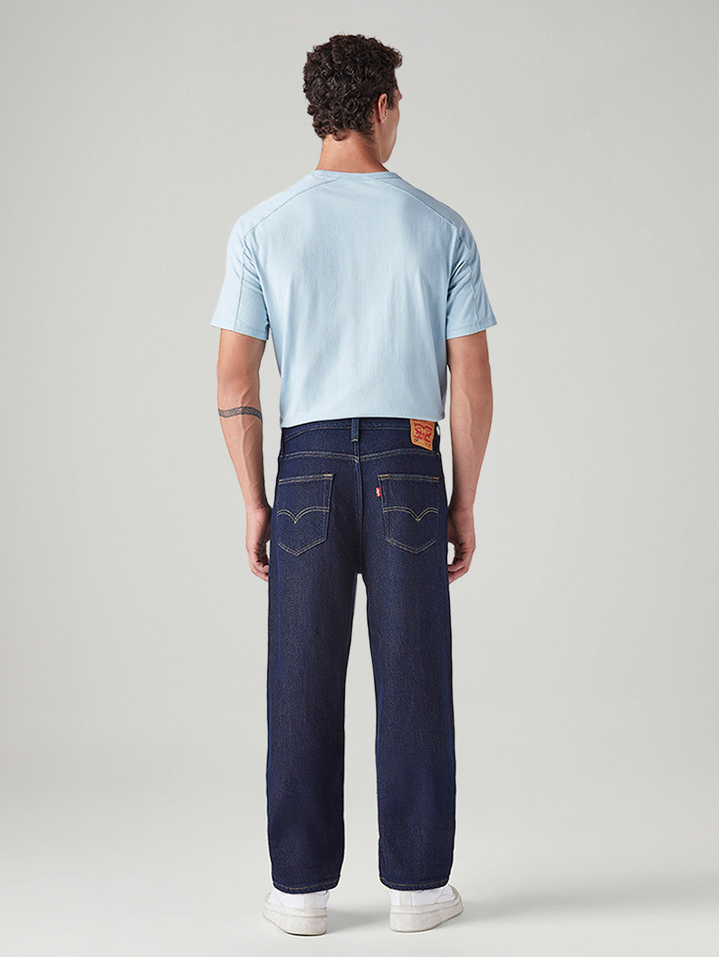 Men's 568 Dark Blue Loose Fit Mid Rise Jeans