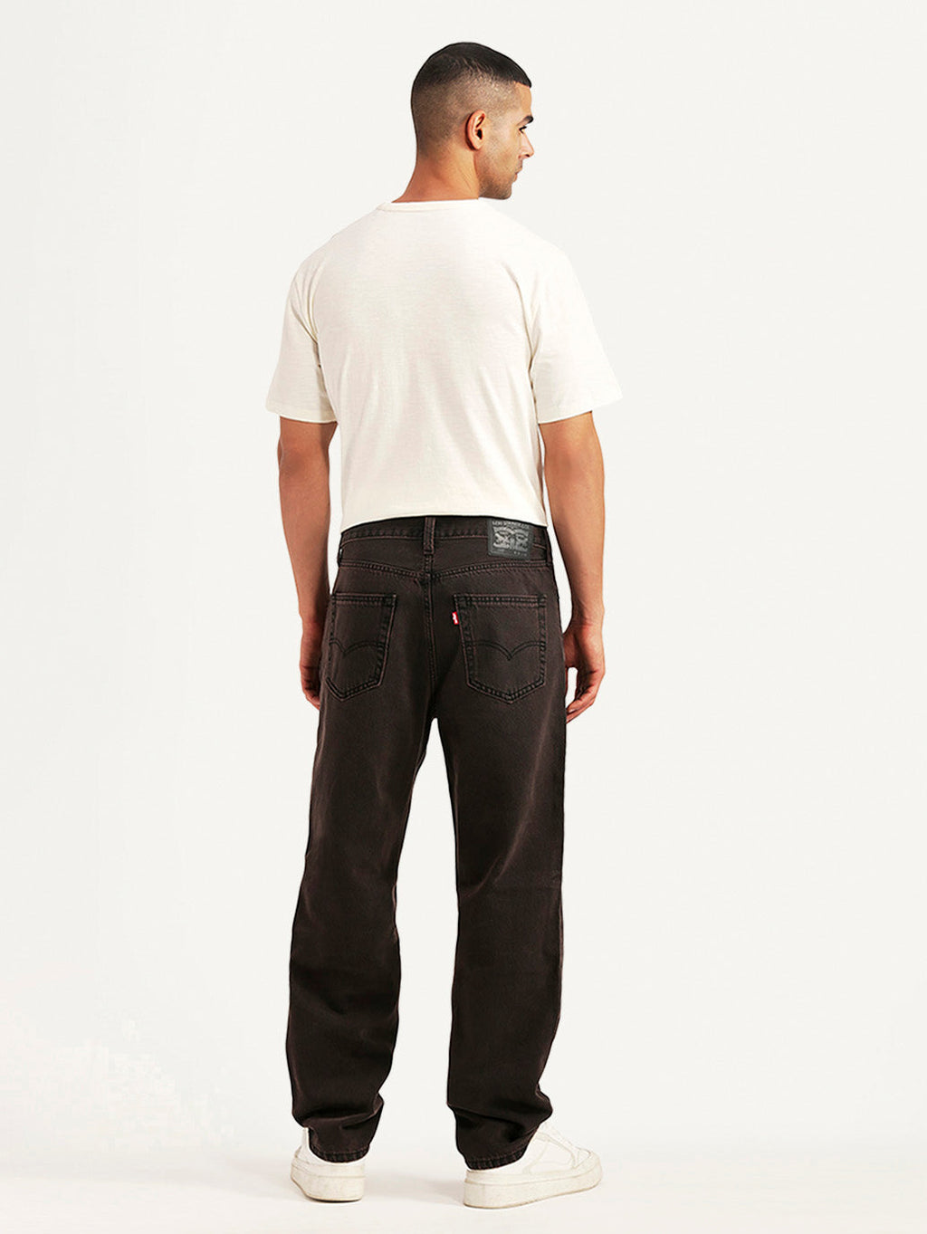 Men's Tinted 568 Brown Loose Fit Mid Rise Jeans