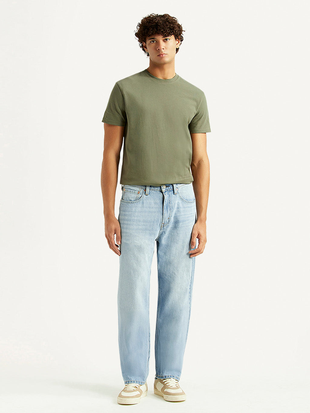 Men's 568 Light Blue Loose Fit Mid Rise Jeans