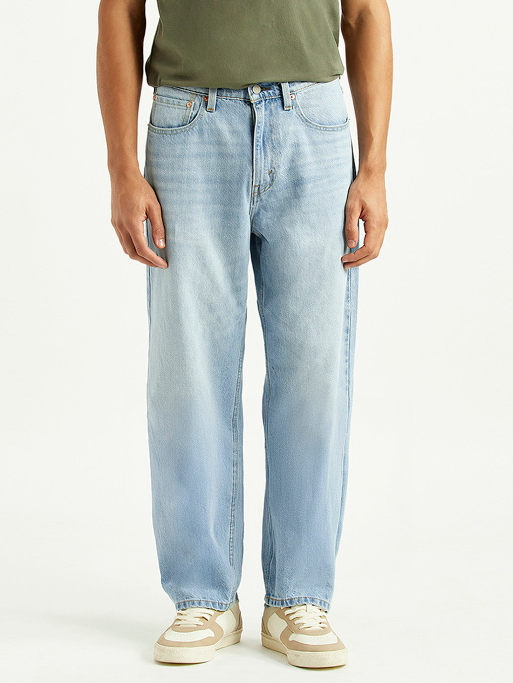 Men's 568 Light Blue Loose Fit Mid Rise Jeans
