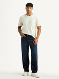Men's 568 Dark Blue Loose Fit Mid Rise Jeans
