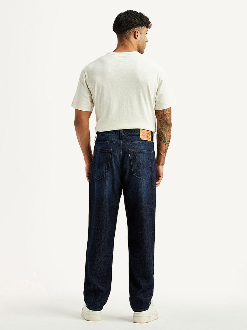 Men's 568 Dark Blue Loose Fit Mid Rise Jeans