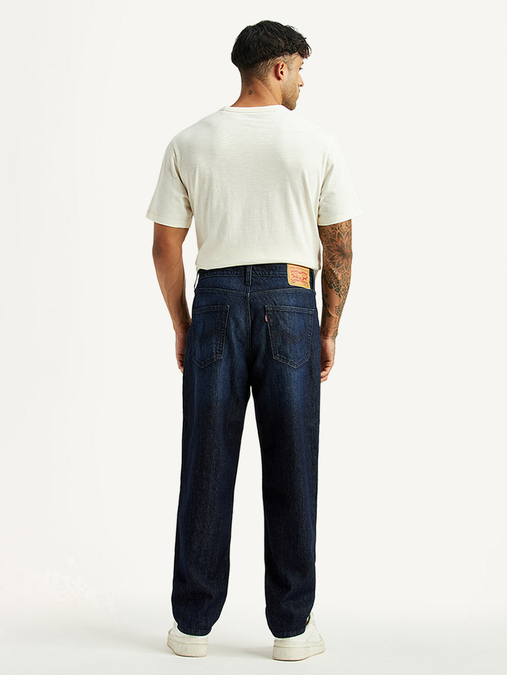 Men's 568 Dark Blue Loose Fit Mid Rise Jeans