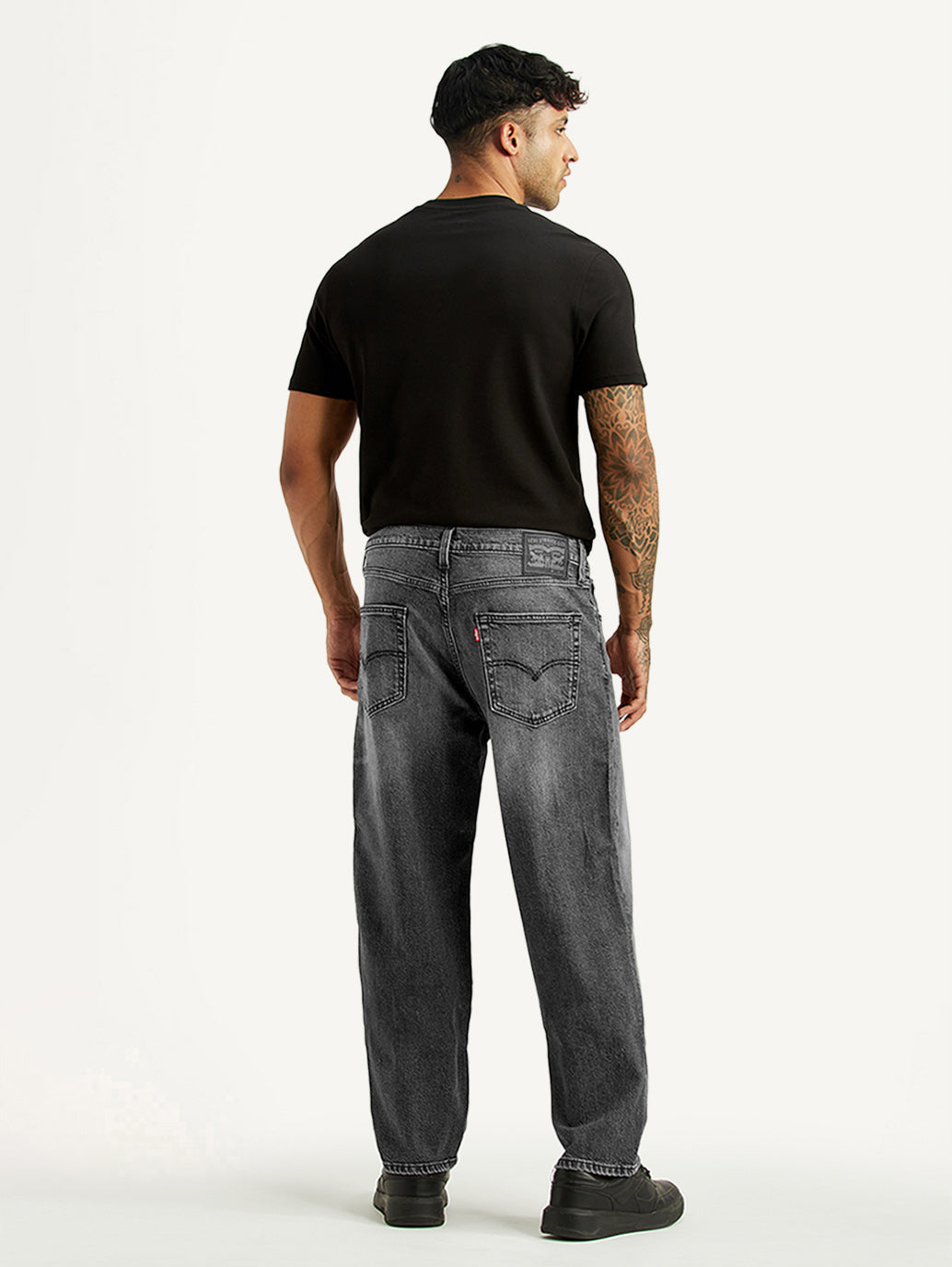 Men's 568 Grey Loose Fit Mid Rise Jeans