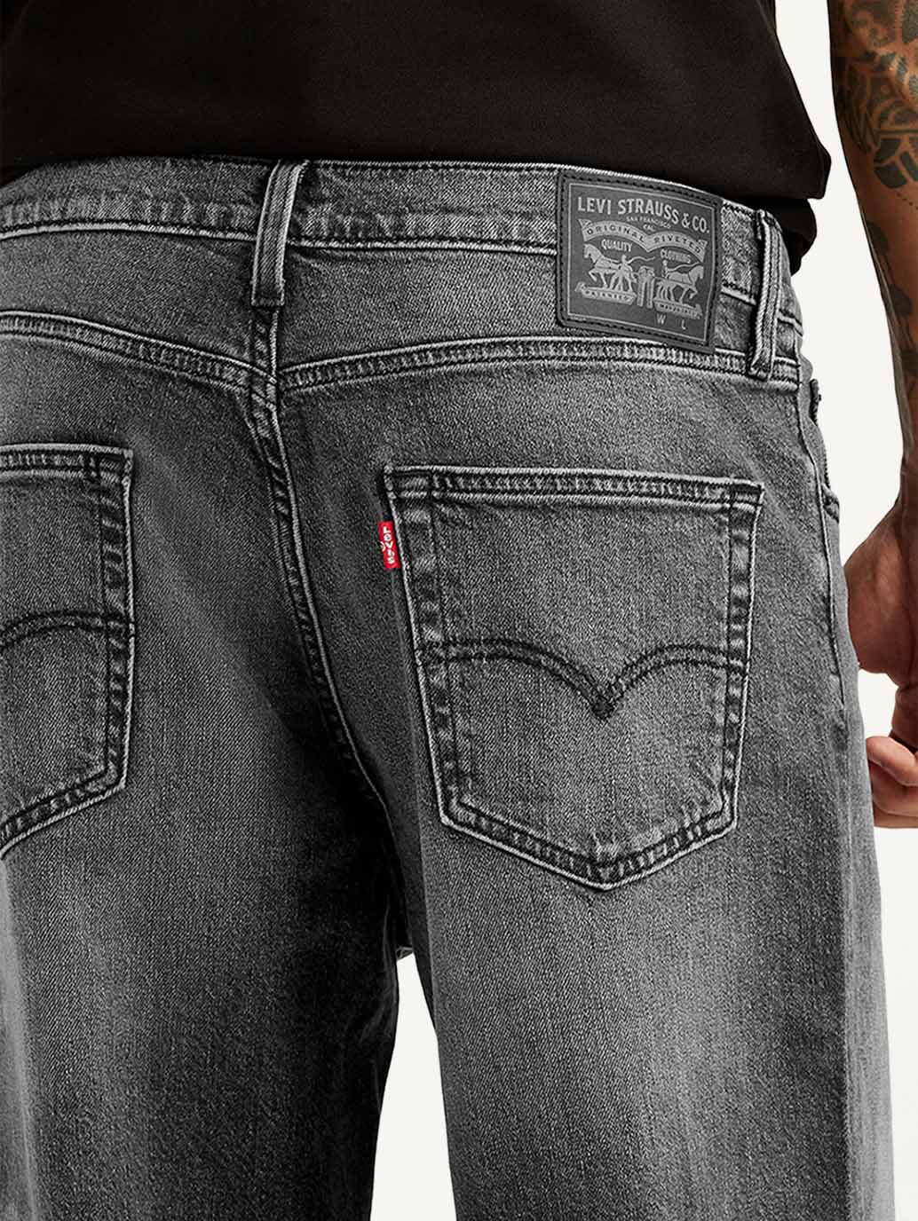 Men's 568 Grey Loose Fit Mid Rise Jeans