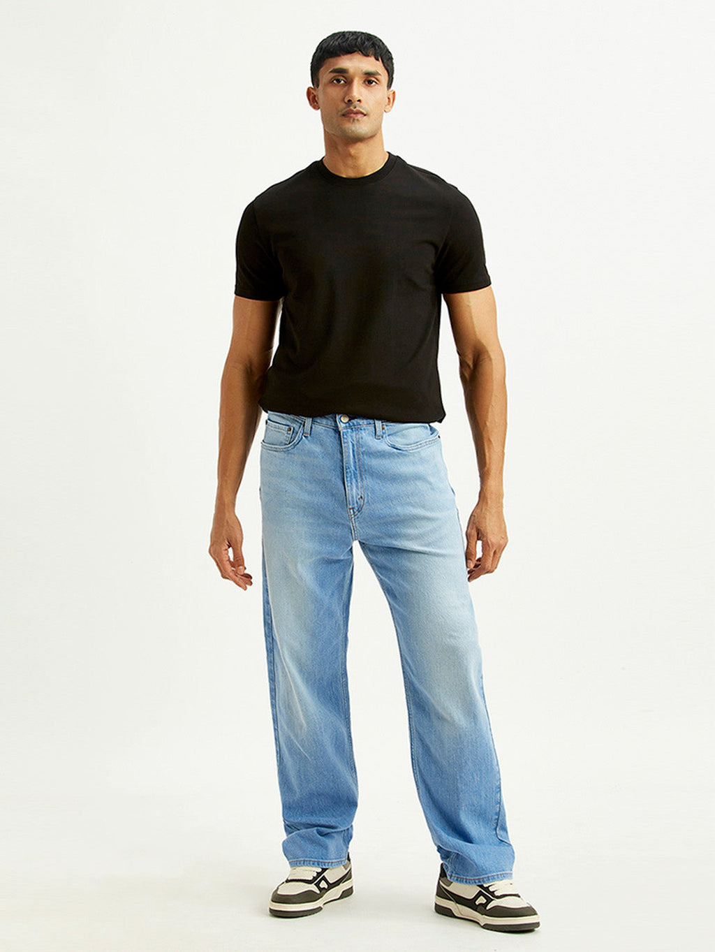 Men's 568 Light Blue Loose Fit Mid Rise Jeans