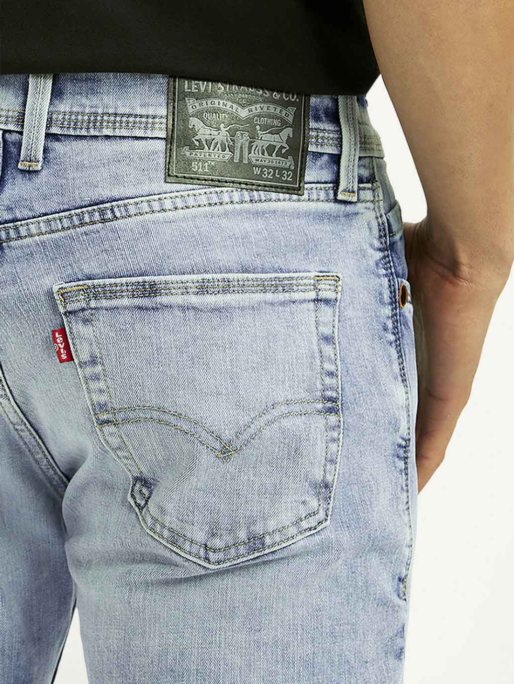 Men's 511 Light Blue Slim Fit Mid Rise Jeans
