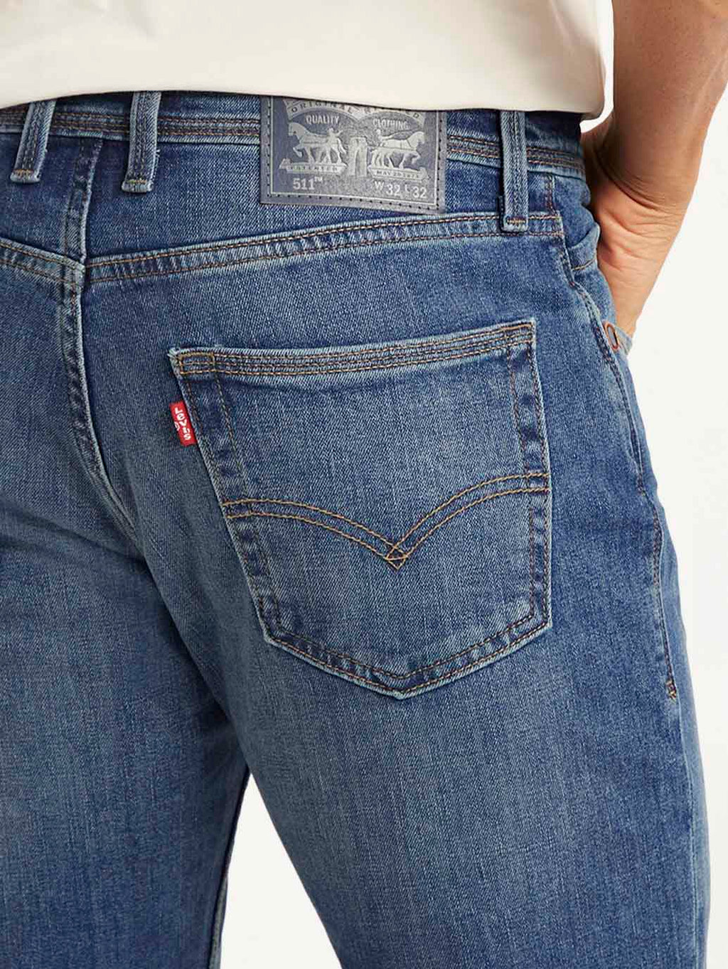 Men's 511 Blue Slim Fit Mid Rise Jeans