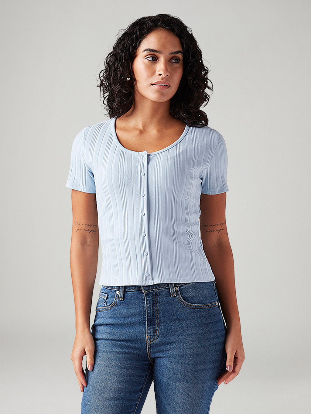 Women's Textured Slim Fit T-Shirt