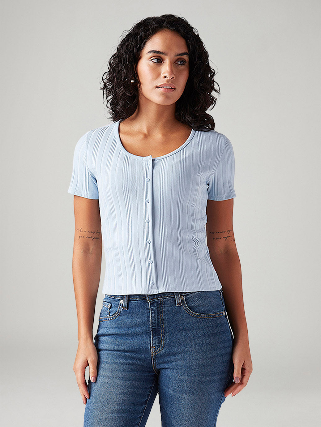 Women's Textured Slim Fit T-Shirt