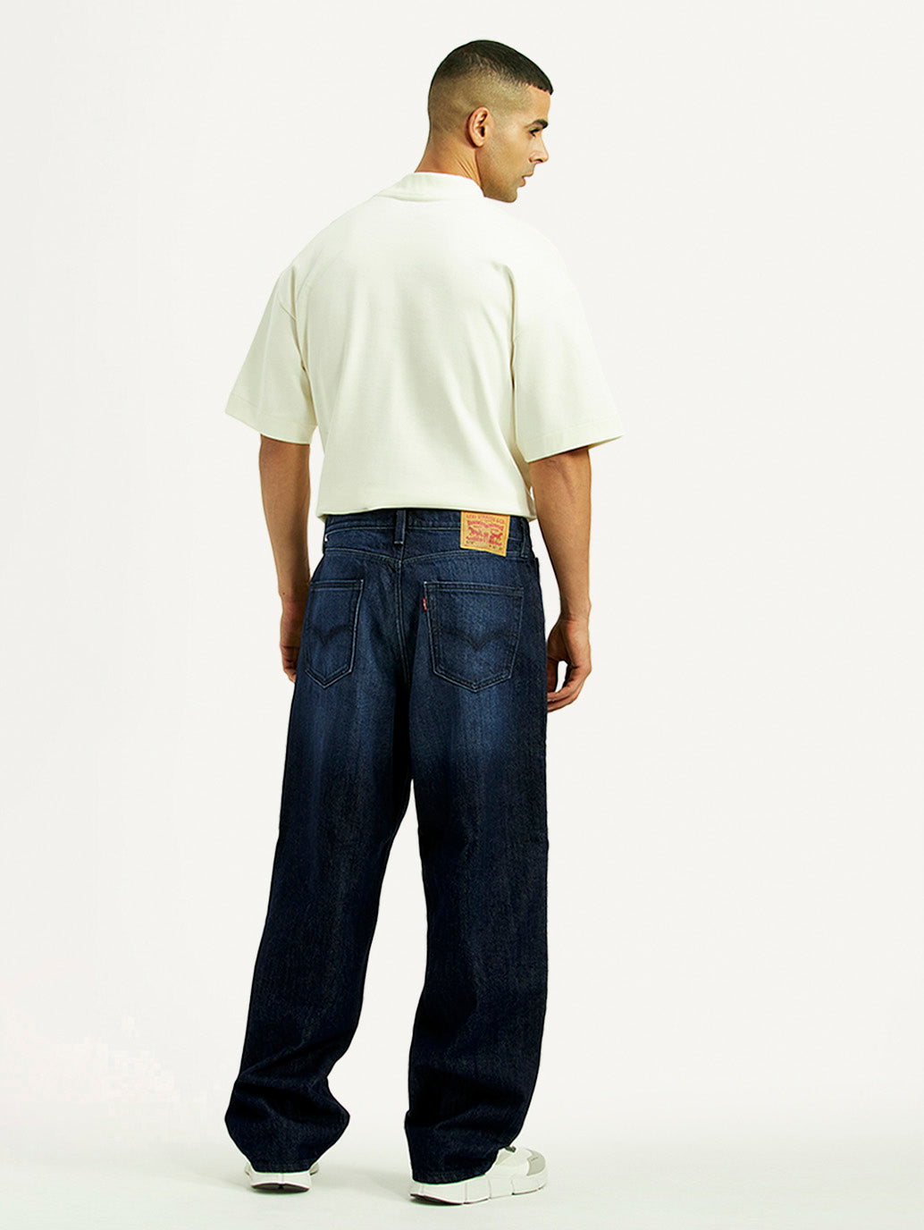 Men's 578 Dark Blue Baggy Fit Mid Rise Jeans